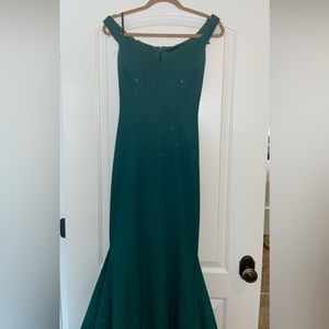 Jovani Green Sparkly Prom Dress